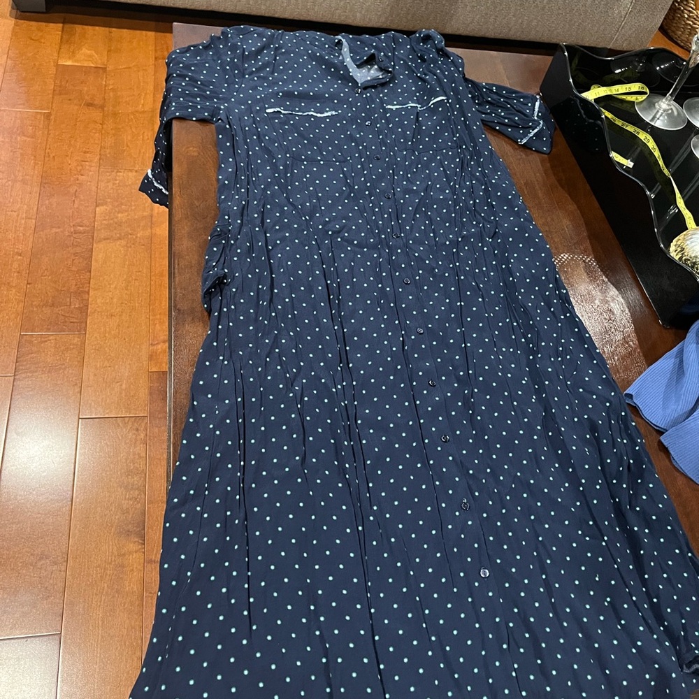 Navy Marina sport shirt dress
